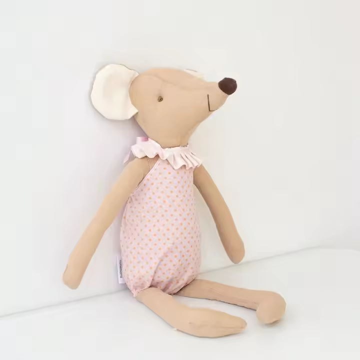 Muñeco De Algodón Y Lino De Conejo Y Ratón Nórdico 1PCS Decoración De Navidad Regalo Para Envío Muñeco De Peluche Para Adultos - 1