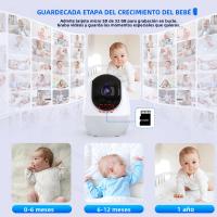 Monitor De Bebé WiFi 1080P HD Con Vídeo Remoto Y Luz Nocturna Nanny Visión Nocturna HD Lullabies Temperatura Cámara Móvil APP 4.3" - details 8