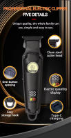 Cortacabello Recargable Kemei KM-2371 KM-2024 Para Barbero Cabello Liso Lavable Afeitadora Eléctrica Para Hombres Corte Rápido Indicación De Carga Material De Hoja - details 7
