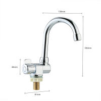 Grifo De Cocina Para Camper Camión De Recreo Instalable En Pared O Mesa Alta Gama Rotativo De Lujo Para Camión De Recreo Motorhome Trailer De Viaje Material De Latón Acabado Cromado - details 3