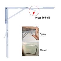 2 Piezas De Soporte Para Estante De Pared Robusto Montado En La Pared 50CM Triángulo Blanco Resistente Para Mesa Y Banca - details 4