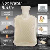 Bolsa de Agua Caliente de 2L, Grande Botella Agua Caliente para Cama con Desmontable y Lavable Suave  Funda,con funda de lana y felpa suave.Botellas Goma Hot Water Bottle para Calentar Manos o Alivio del Dolor. Gran variedad - details 5