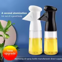 Botella De Aceite De Oliva Para Cocina Transparente Negra Dispensador De Aceite Para Barbacoa Y Fitness Ecológico Plástico - details 0