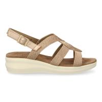 PuntoSalao Sandalias planas cómodas para mujer color champan VR5-1663 - details 1