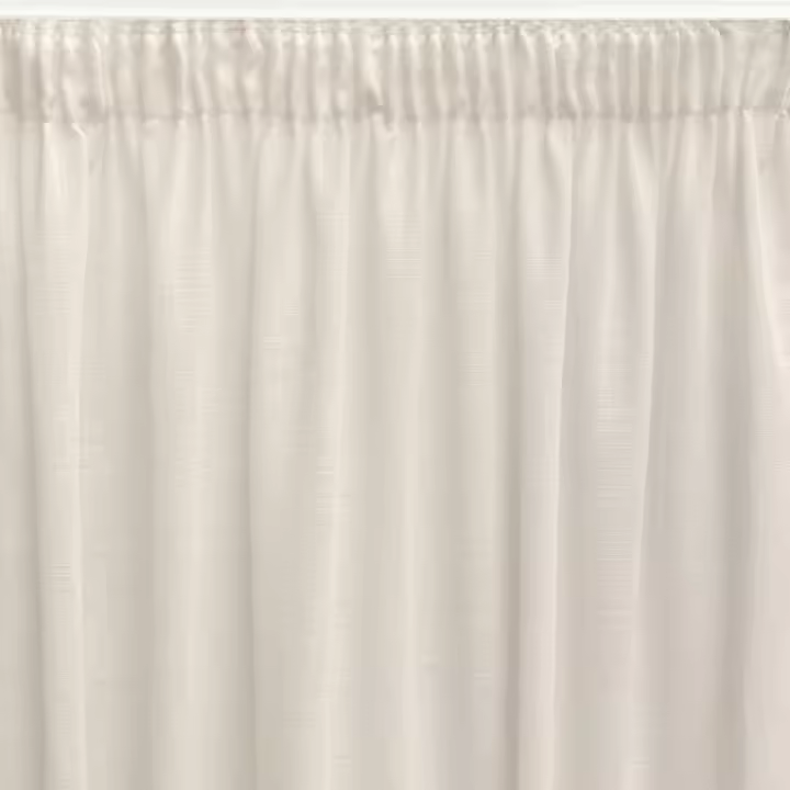 Cortina translúcida confeccionada en cinta multifunción. Visillos de calidad fabricados con materiales reciclados. Color blanco. Cortinas para salón, dormitorio y cocina. Medidas: 140x270 Hecha en España. - 1