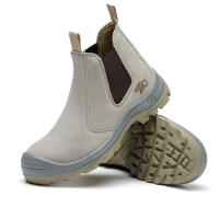 Botas De Seguridad Para Hombres Zapatos De Trabajo Con Punta De Acero Sin Cordones Para Construcción Soldador Welder - details 3
