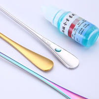 6pcs Cucharas De Crema De Acero Inoxidable 304 Cucharas De Café Con Mango Largo Utensilios De Cocina Ecológicos Y Resistentes - details 6