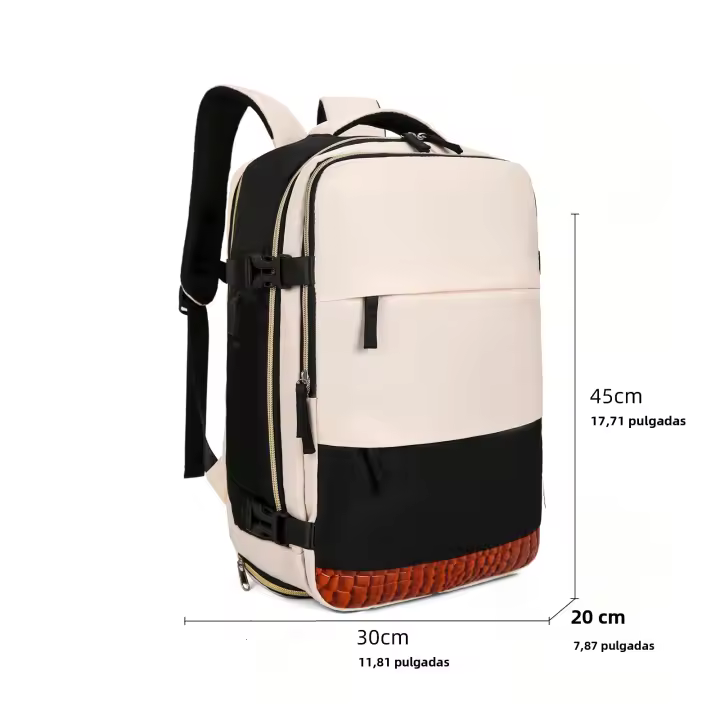 Mochara de cuero para Mujer, Morral informal de gran capacidad, de Color sólido, ideal para ir de viaje, Escolar - 1