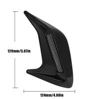 Pareja De Guardabarros De Flujo De Aire Lateral Para Coche Ventanas De Aire Entrada Y Salida Simulación Decoración Exterior Universal ABS Negro/Cromo - details 4