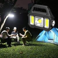 linterna LED recargable con USB de 2500 mAh y linterna de carga solar, resistente al agua, luz de búsqueda al aire libre - details 2