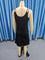 Vestido De Verano Con Cuello En V Y Cintura Alta Ajustado Sin Mangas Para Mujer Estilo Europeo Y Americano Amazon - details 6
