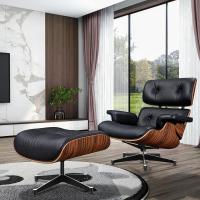 EU Stock TY321 XL Classic Recliner Light Acid Branch Armchair Black Cowhide Black Big Head Foot Deck Chair 360° Swivel Lounge Chair Furniture Genuine Leather Recliner Chair Modern Lounge Chair with Ottoman for Home Living Room Office (Black) - details 8