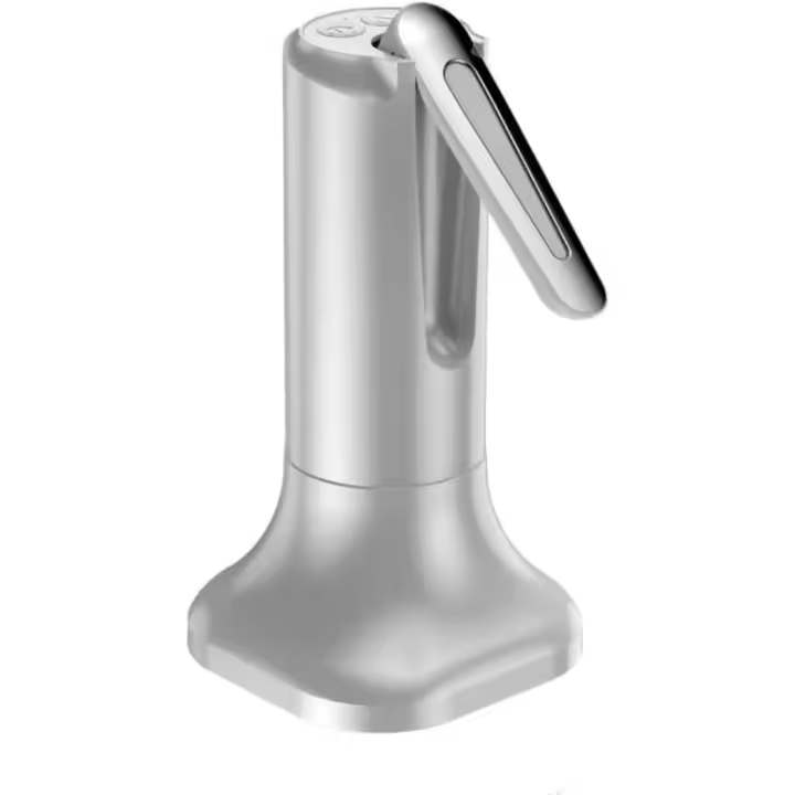 Dispensador de agua para botellas de 5 galones, bomba portátil automática universal para botellas de agua, bomba eléctrica plegable para agua potable, 1200 mAh, carga USB, ideal para casa, oficina, campamento, viajes (blanco) - 1