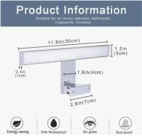 Luz de Espejo LED con iluminación 5W 30 CM lámpara de baño para Gabinete with Espejo 6000K lámpara de baño Blanca Neutra lámpara de Espejo - details 3