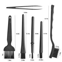 Kit De Cepillo Para Limpieza De Teclado Negro 6 En 1 Pequeño Cepillo Antiestático Para Laptop Y Computadora Hogareña Herramienta De Limpieza Doméstica - details 0