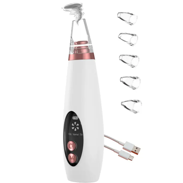 Succionador de Poros y Puntos Negros Espinilla Quita Granos Equipo o Aparato Aspirador Impurezas Facial Recargable 6 cabezales Intercambiables 3 modos de potencia Limpiador de Sebo Grasa Extractor Limpieza a Fondo - 1