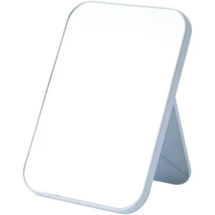 Espejo Super HD Espejo de sobremesa Espejo plegable Espejo de maquillaje diseñado con soporte Espejo de mano/mano libre - azul - 1