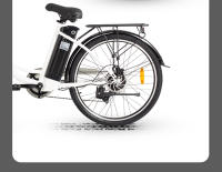 Bicicleta Eléctrica DYU C6, 350W, Velocidad Máxima de 25km/h, Batería de 36V 12.5Ah, Rango Máximo de 70km, Frenos Delanteros y Traseros con Bocina, Crucero Automático, Carga Máxima de 120kg, Shimano de 6 velocidades, Batería Extraíble - details 6