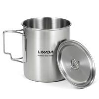 LIXADA Taza De Acero Inoxidable Portátil De 750ml Con Tapa Y Manija Plegable Para Camping Cocina Picnic Deportes Al Aire Libre - details 71