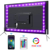 Tira De Luces LED USB Bluetooth RGB SMD5050 5V Flexibles Con Adhesivo Self-Esteem Luz De Mesa Para TV Y Escritorio Luz De Fondo Diode - details 1