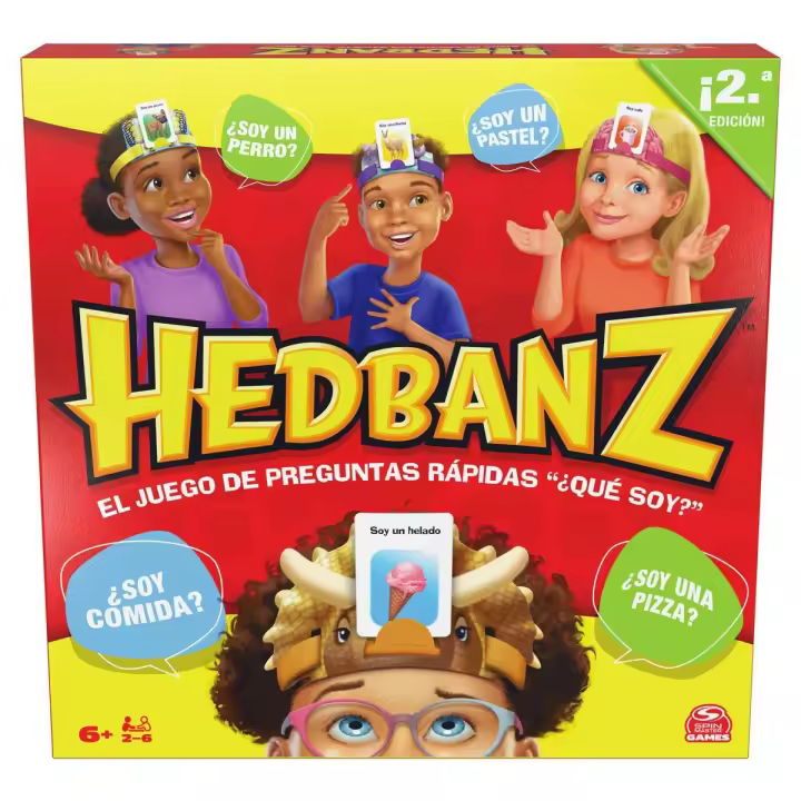 SPIN MASTER - JUEGOS DE MESA - HEDBANZ Juego de Adivinanzas Divertido para Niños y Familias - Nueva Edicíon - 2-6 jugadores - 6070481 - Juegos de Mesa Niños +7 años - 1