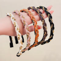 Nueva Diadema Para Mujer Con Cadena Y Borde Delgado Elegante Accesorio De Pelo De Moda Decorativo Unisex Para Todas Las Estaciones - details 5