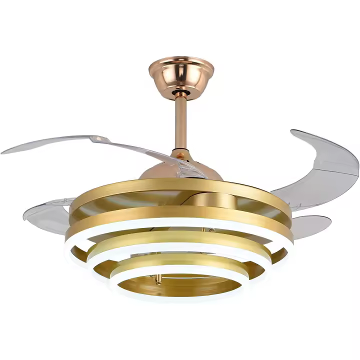 Ventilador de Techo SFERA con Motor DC y 3 Anillos de Luz LED 36W (3000K, 4000K, 6500K) + Control Remoto - BEL AIR HOME - 1