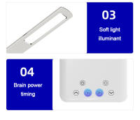 Lámpara De Escritorio LED Con Cargador Inalámbrico Y Puerto USB Luz Nocturna Para Cama Toque Dimmer Amigable Con Los Ojos Para Juego Y Lectura En Casa - details 15