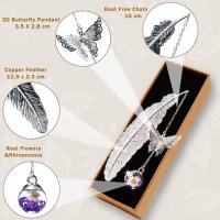 Marcador de plumas de metal, regalo perfecto para el día de la madre, cumpleaños de mujeres y reconocimiento de maestros, accesorio literario elegante y ayuda de lectura elegante - details 2