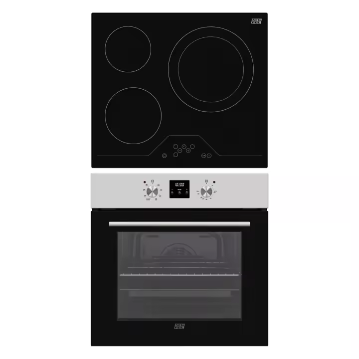 Set horno + vitrocerámica New Pol NVH3Z8P negro/inox - 1