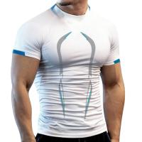 Camiseta De Entrenamiento Para Hombre Verano Transpirable Y Rápida De Secado Para Gimnasio Correr Y Jogging Tops De Fitness - details 2