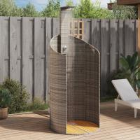 vidaXL Ducha de Exterior para Piscina Mueble Ratán PE Madera Acacia Color Gris,  Negro,  Beige y mas - details 1