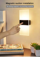 Lámpara De Pared Recargable USB Con Sensor De Movimiento Y Toque Luz Nocturna LED Moderna Para Dormitorio Iluminación Diaria - details 0