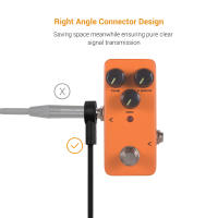 Kit De Cables De Patch Planos Ggiant AC-8 Pedal De Efectos Para Guitarra Con Conectores De Ángulo Recto De 1/4 Pulgada Longitud De 6 Pulgadas 4 Packs - details 11