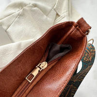 Bolso De Hombro Para Mujer Vintage De Color Sólido Moda Con Correa Ancha Y Gran Capacidad Bolso Cruzado De Estilo Buceo - details 11