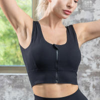 Deportiva Mujer Antigolpes Anti-salpicaduras Con Cierre Frontal Yoga Fitness Transpirable Estilo Verano Chaleco De Sujetador - details 5