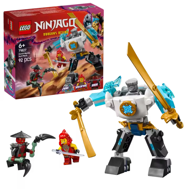LEGO Ninjago 71827 Armadura Robótica de Combate de Zane contiene 92 piezas - edad 6+ años 25L71827 - 1