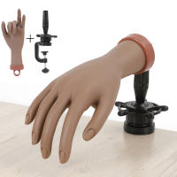 Set De Práctica Para Arte De Uñas Con Uñas De Acrílico Mano De Soporte PVC Y Mano Falsa Bendible Y Realista Para Manicura - details 0