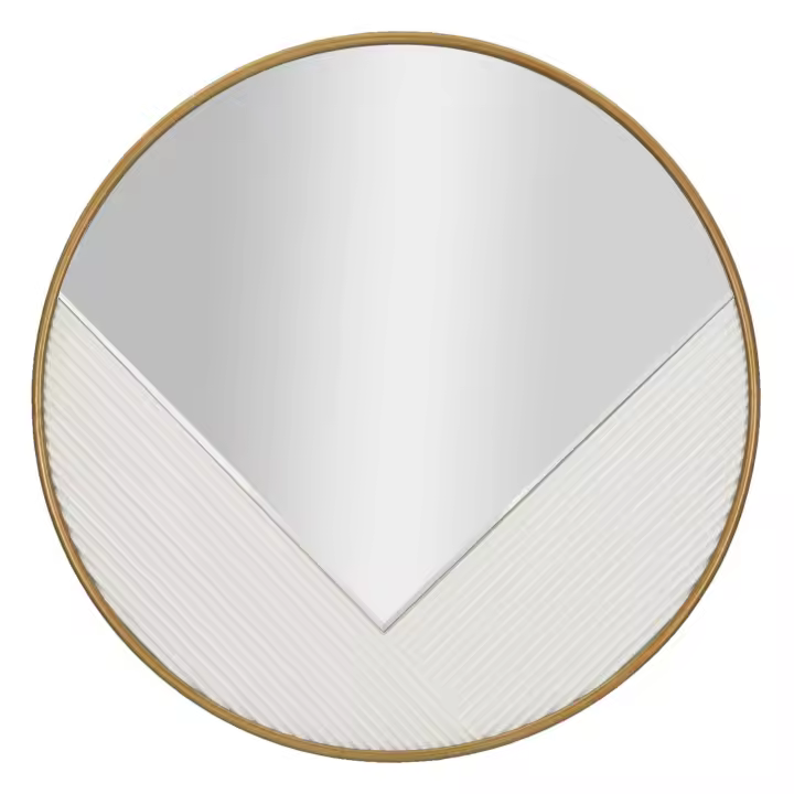 Espejo con Marco MF486, Metal, Blanco, 80x4x80 cm - 1