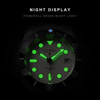 Reloj Mecánico Automático Para Hombre CADISEN Con Bisel De Cerámica Cristal De Zafiro Resistente Al Agua Acero Inoxidable Luminoso Calendario Completo Estilo De Negocios - details 4