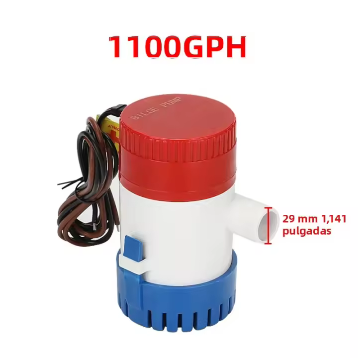 Bomba De Bilge 12V 24V 220V 60L/min 1100GPH Mini Para Barco Submersible Para Kayak Limpieza De Vivero Baño Agua Del Río - 1