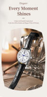 Reloj De Cuarzo Para Mujer OLEVS De Lujo Moda Con Correa De Cuero Resistente Al Agua Elegante Y Casual Para Diversos Usos - details 2