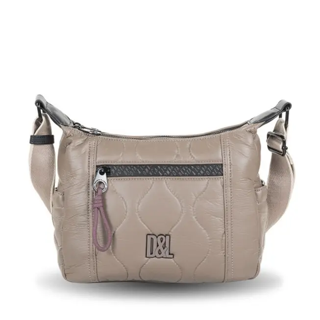 Devota & Lomba Bolso Bandolera Doble Compartimento de Mujer - Colección Lack - Bolsillos Exteriores - Referencia 241530 - Medidas 26x20x9cm - Nueva Colección 24 - - 1