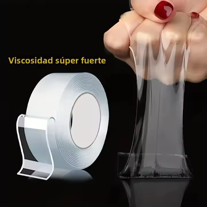 Cinta Adhesiva Doble Cara Nano Extra Fuerte Transparente Impermeable Para Decoración Y Uso Doméstico Cinta Adhesiva De Alta Potencia Para Cocina Y Baño - 1