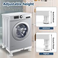 Soporte Para Lavar La Ropa Anti Vibración Pies Móviles Pedestal De Lavadora Base De Muebles De Plástico Cuadrado Ajustable Para Electrodomésticos - details 2