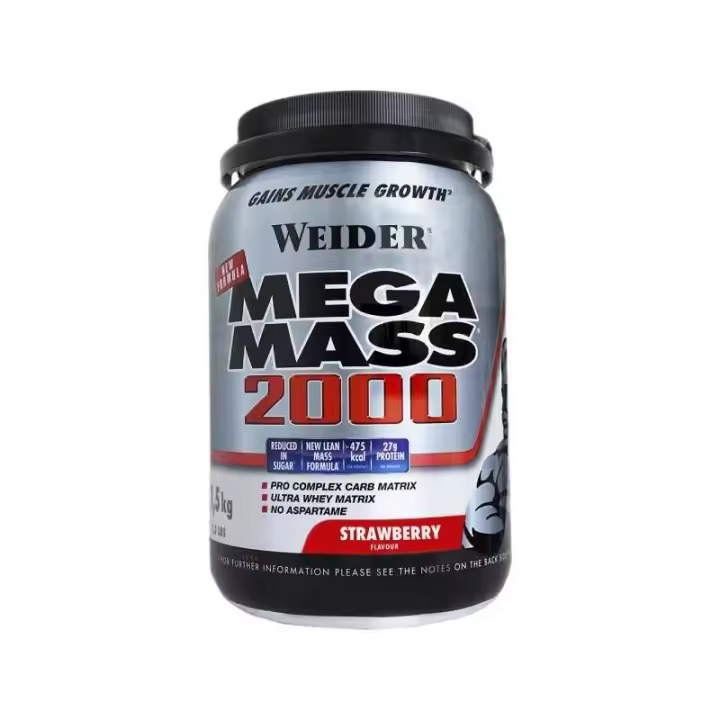 Weider Mega Mass 2000 - 1,5kg Fresa Polvo - 1
