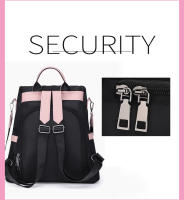 Mochila Oxford Para Mujer 2024 Antirrobo Con Bolsillo Exterior Y Cierre De Cremallera Mochila Escolar Para Adolescentes Decoración Ruched Estilo Moda - details 1