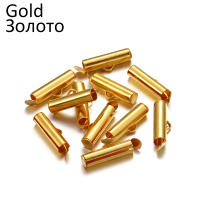 30-50Pcs Crimp End Beads Slide on Clasp Buckles Tubes Connectors Para DIY Joyería Metálicos De Cobre Accesorios De Enlace - details 10