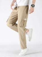 Pantalones Casuales Para Hombre Con Pierna Ancha Y Bolsillos Estilo Hip-Hop Streetwear Moda Cargo Trousers Cierre Elástico - details 9