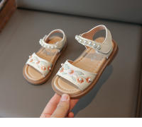 Sandalias De Verano Para Niñas Moda Bordada Transpirables Tallas Trueñas PU Cuero Cierre De Correa Flats Abiertos Para Playa Y Uso Casual - details 9